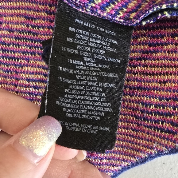 Anthropologie HWR Monogram Floral Intarsia Blue Sweater Women's Sz S. - Picture 6 of 8